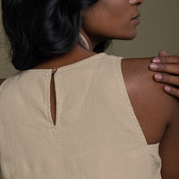 Reading Tea Leaves Dress in Neutral Beige - Stella Carakasi
