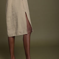 Reading Tea Leaves Dress in Neutral Beige - Stella Carakasi