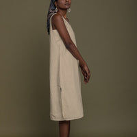 Reading Tea Leaves Dress in Neutral Beige - Stella Carakasi