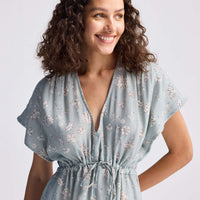 Gathered Maxi Dress in Sage Green -COL - Stella Carakasi