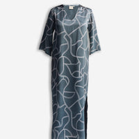 Maxi Dress with Side Slits in Abstract Stripes -COL - Stella Carakasi