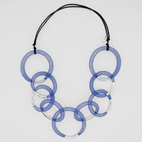 Blue and Silver Mesh Statement Necklace -COL - Stella Carakasi