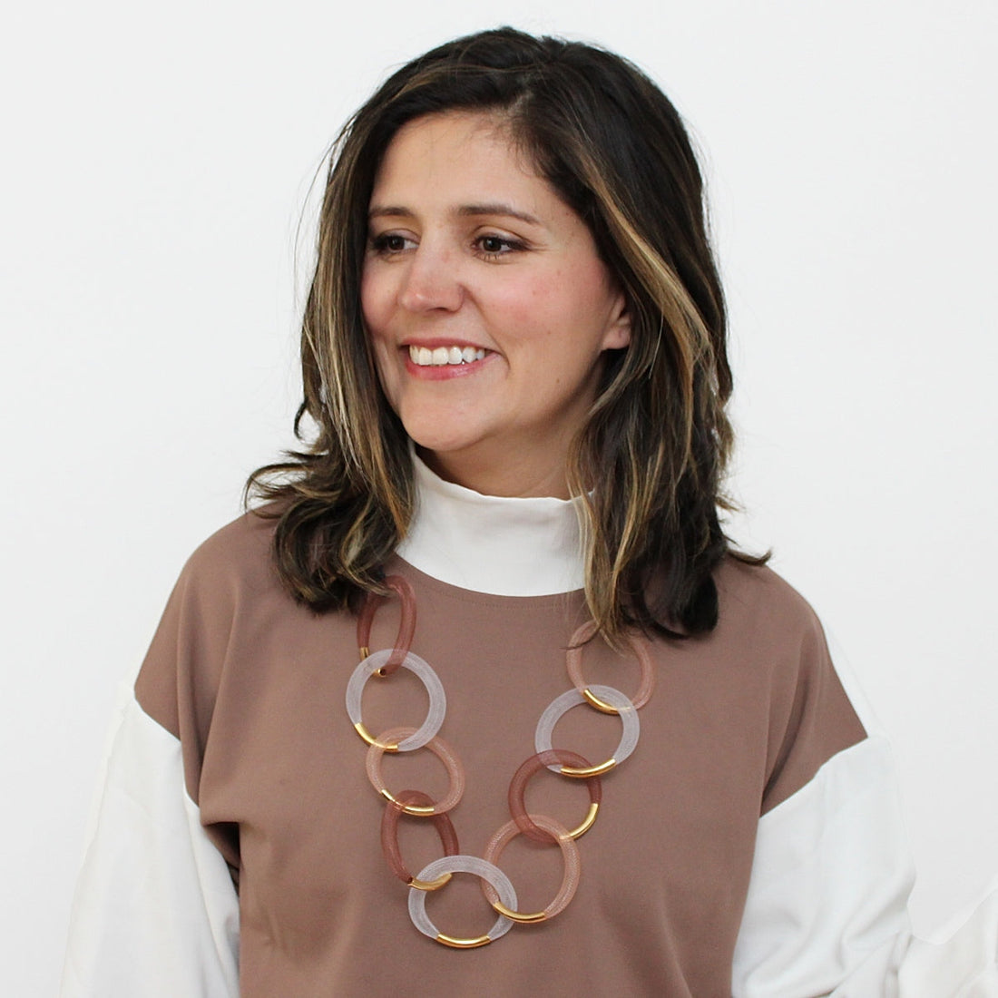 Natural Mesh Statement Necklace -COL - Stella Carakasi