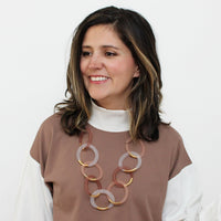 Natural Mesh Statement Necklace -COL - Stella Carakasi