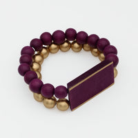 Purple Bar and Bead Bracelet -COL - Stella Carakasi