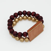 Peach Bar and Bead Bracelet -COL - Stella Carakasi