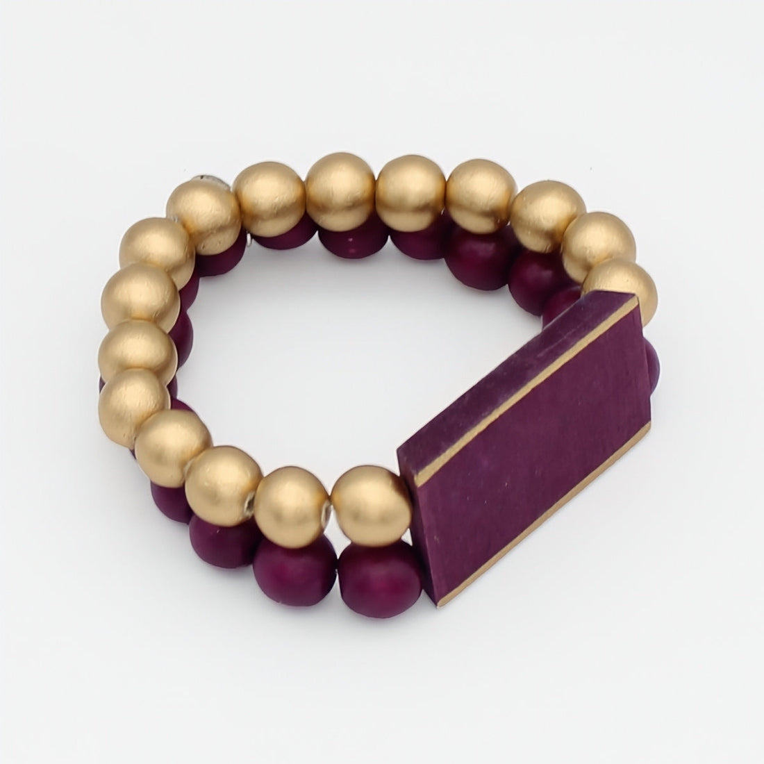 Purple Bar and Bead Bracelet -COL - Stella Carakasi