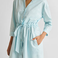 Short Tie Waist Dress in Summer Blue -COL - Stella Carakasi