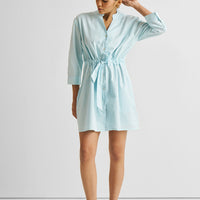 Short Tie Waist Dress in Summer Blue -COL - Stella Carakasi