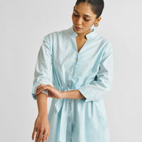 Short Tie Waist Dress in Summer Blue -COL - Stella Carakasi