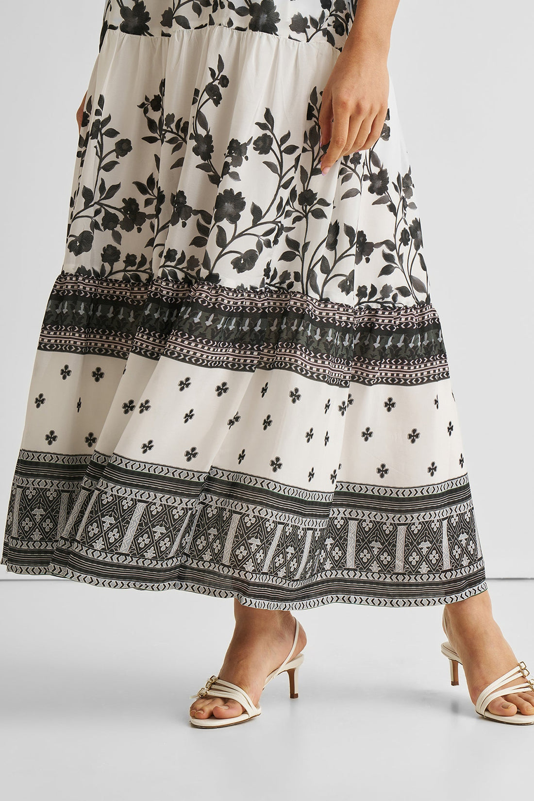 Strappy Tiered Maxi Dress in Florals -COL - Stella Carakasi