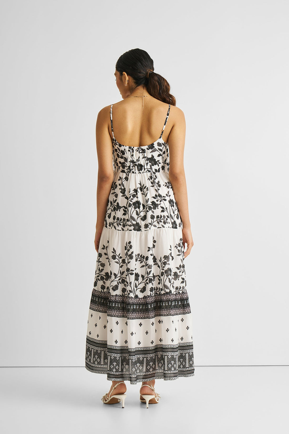 Strappy Tiered Maxi Dress in Florals -COL - Stella Carakasi
