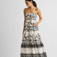 Strappy Tiered Maxi Dress in Florals -COL - Stella Carakasi