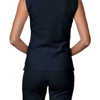 Teresa Round Neck Tank Top, Dark Navy -COL