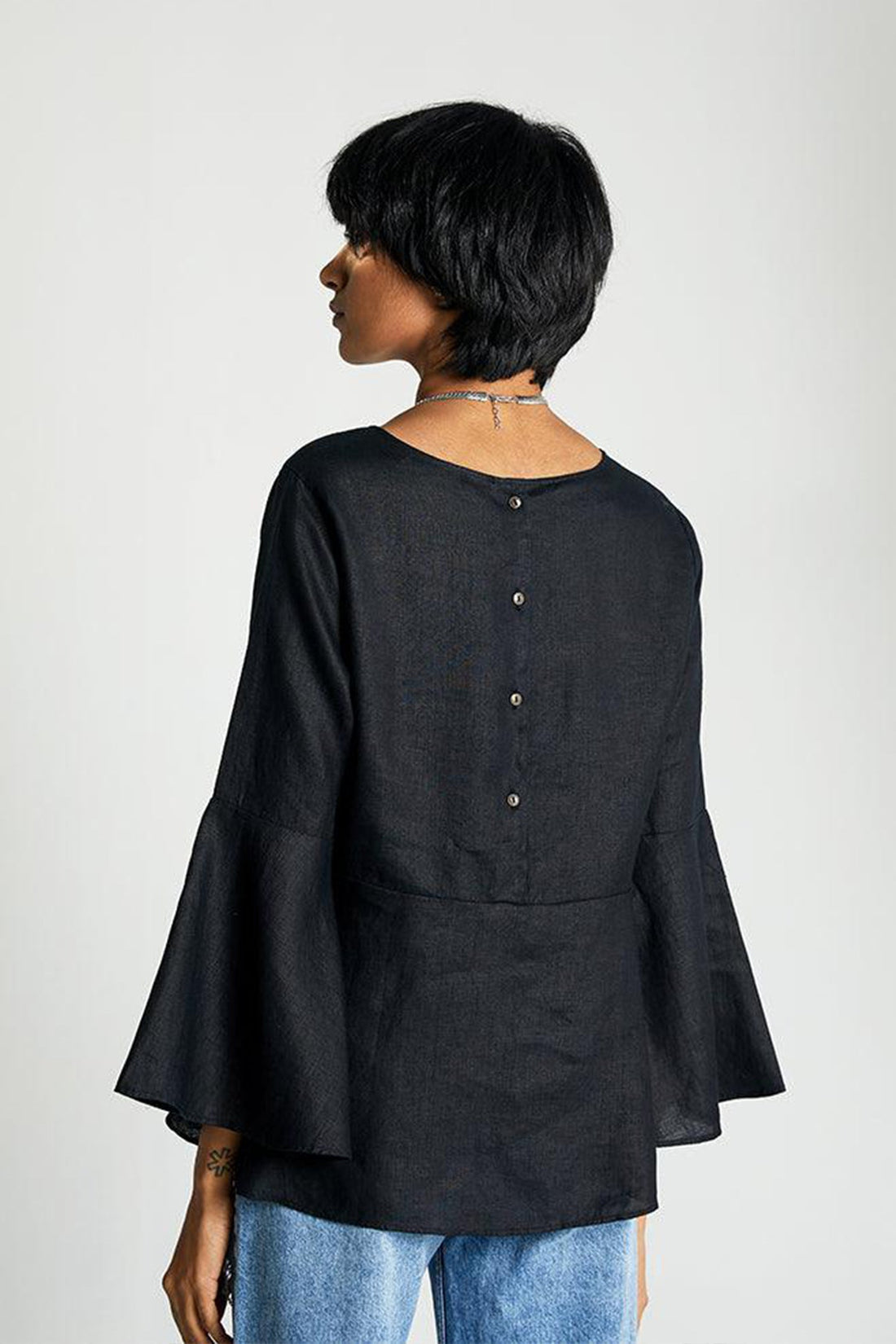 The Button Back Shirt -COL