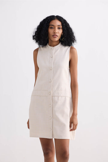 The Cotton Tweed Shift Dress -COL