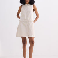 The Cotton Tweed Shift Dress -COL