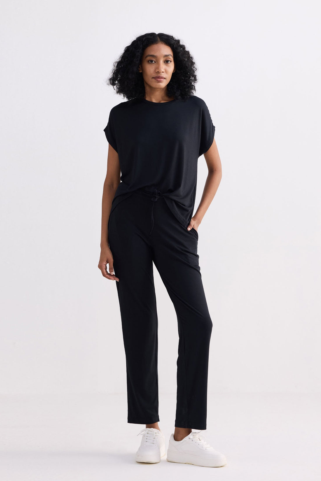 Wide Leg Pant in Black - Stella Carakasi