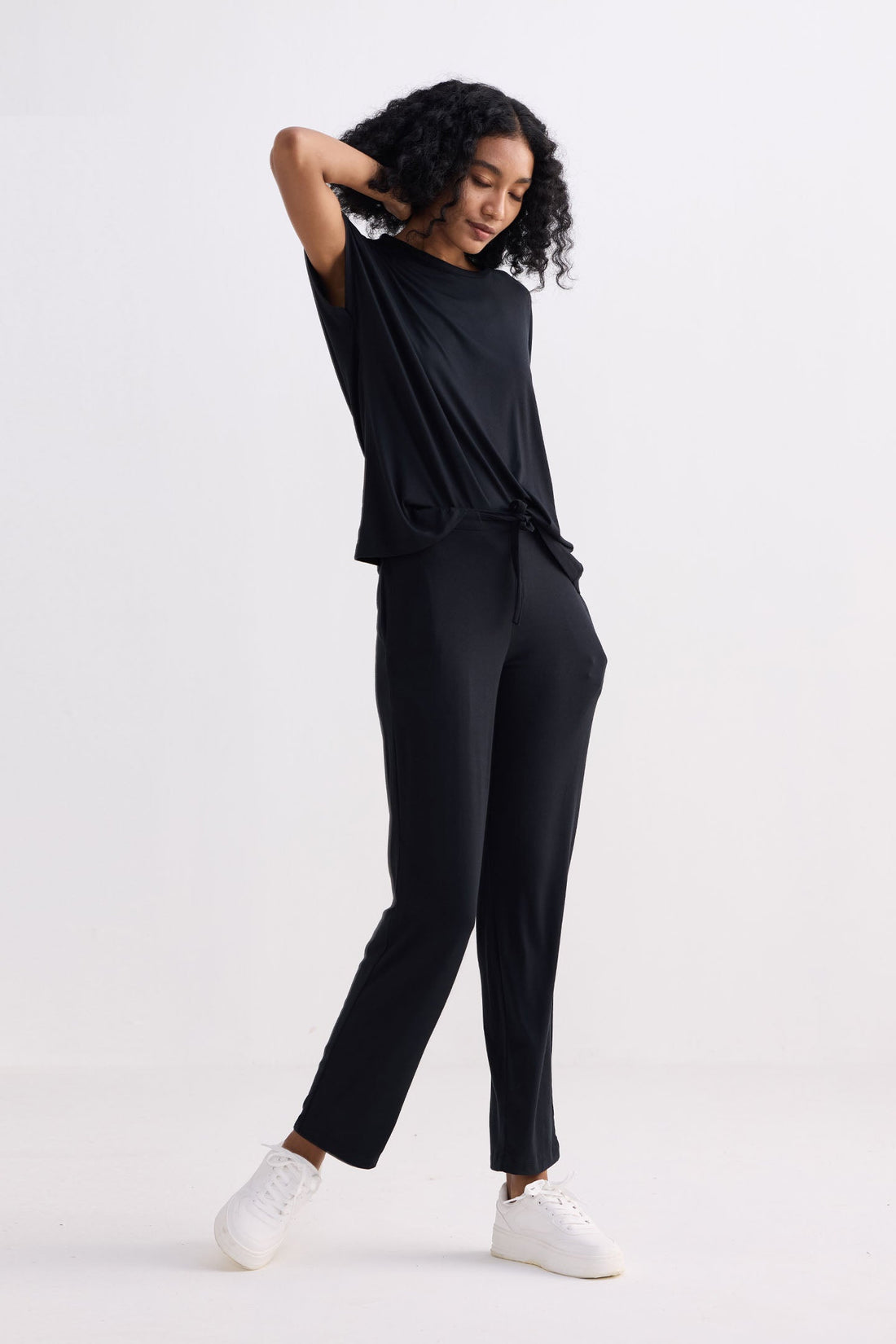 Wide Leg Pant in Black - Stella Carakasi