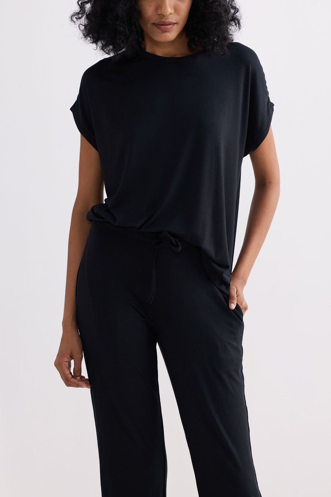 Wide Leg Pant in Black - Stella Carakasi