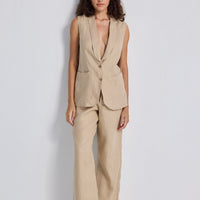 Sleeveless Hemp Jacket Set -COL - Stella Carakasi