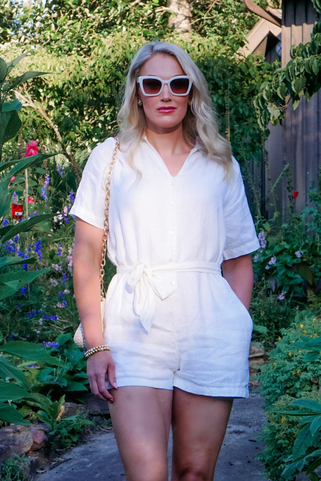 Barefoot in the Park Romper in Off-white -COL - Stella Carakasi