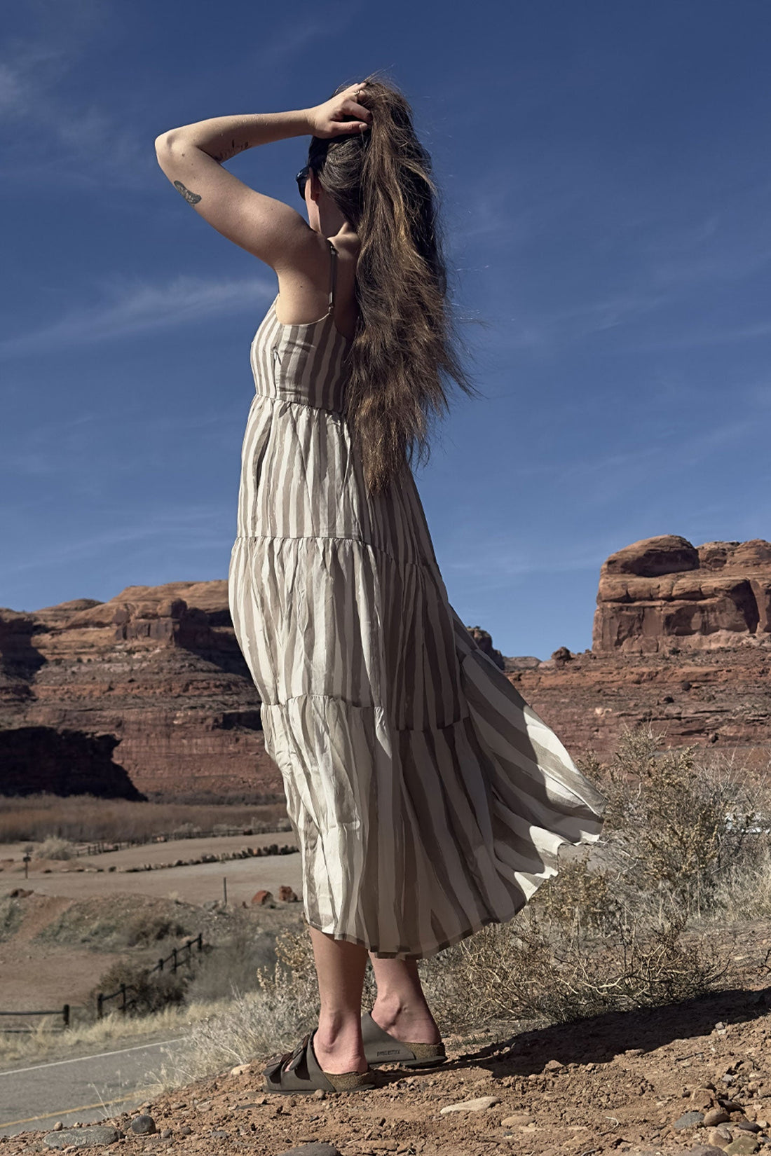 beige tiered maxi dress Beige boohoo Tall Textured Linen Look Tiered Maxi Dress
