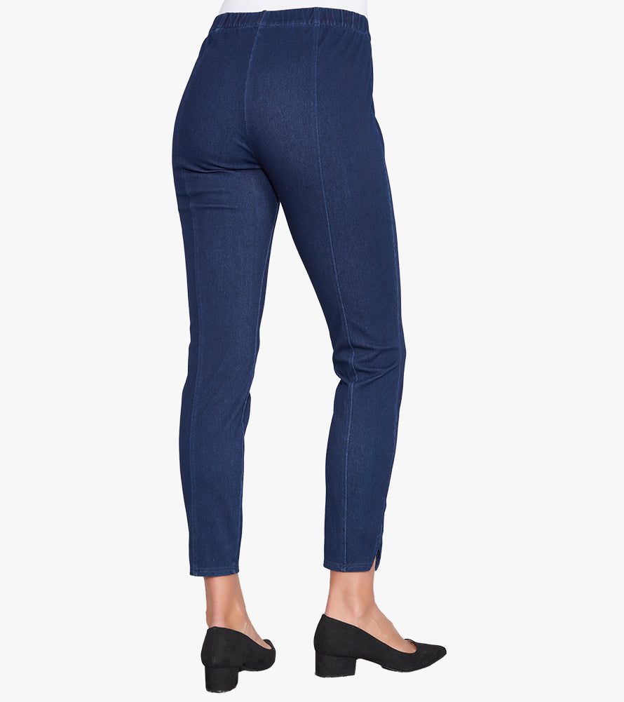 Criss Cross Denim Knit Leggings