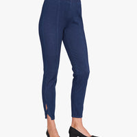 Criss Cross Denim Knit Leggings