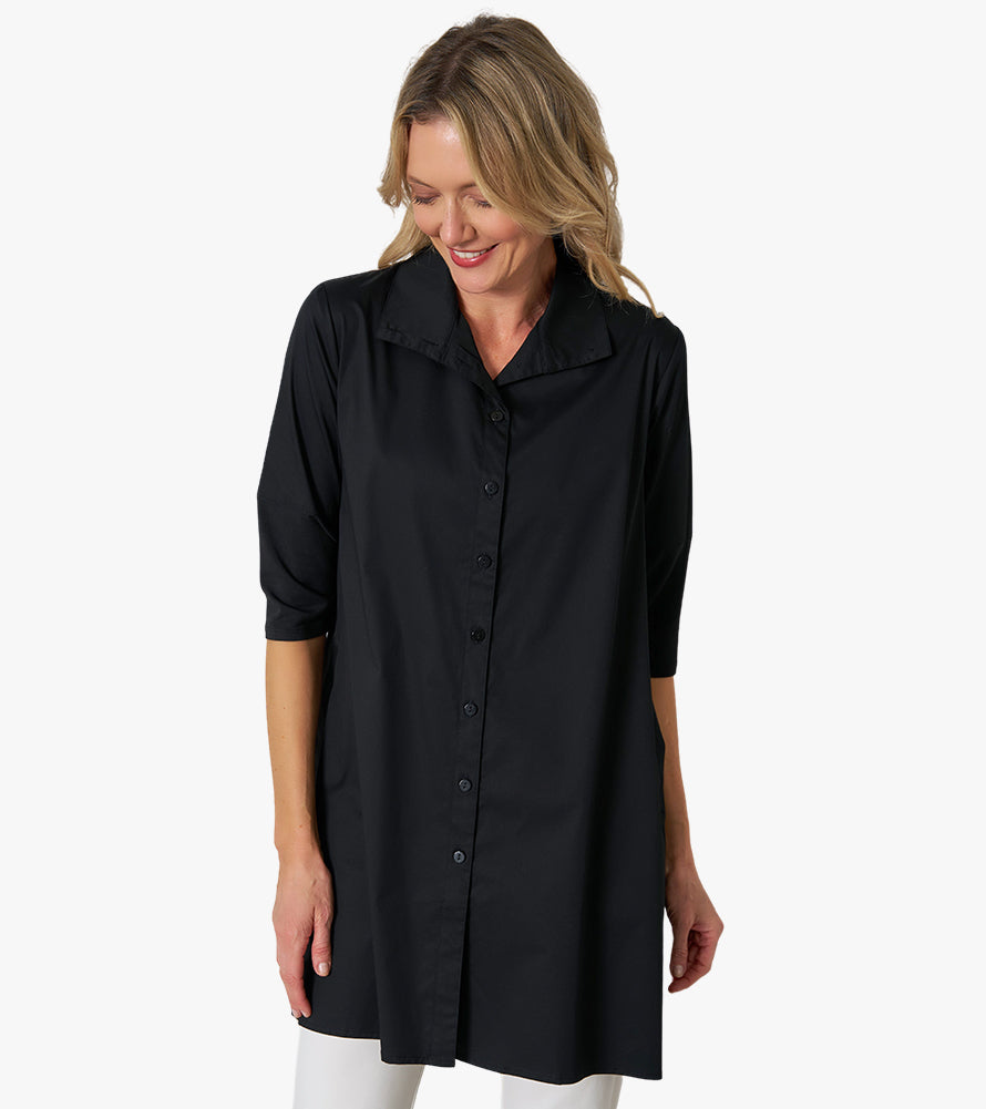 Womens black sale tunic blouses