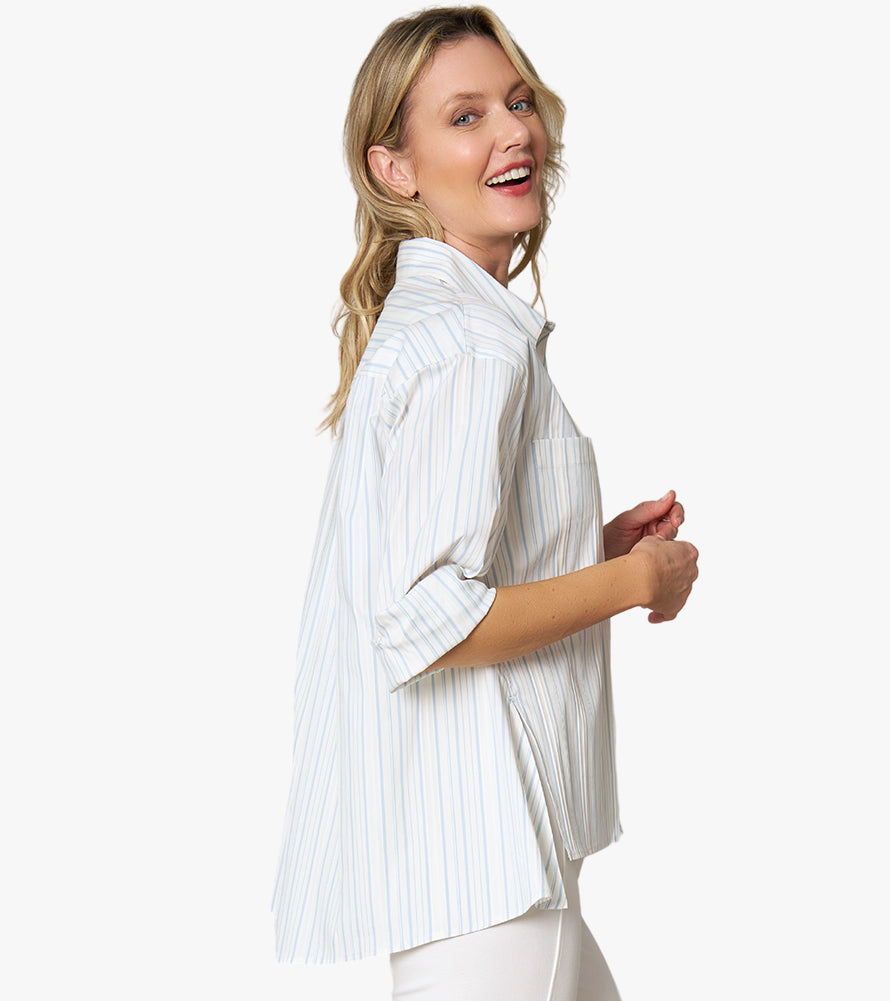 トップス YARN-DYED DEFORMED SHIRT STRIPE COMME des GARÇONS SHIRT Yarn Dyed Stripe Poplin Shirt