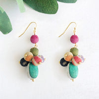 Cluster Kantha Earrings