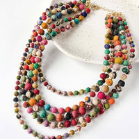 Multi Strand Kantha Necklace