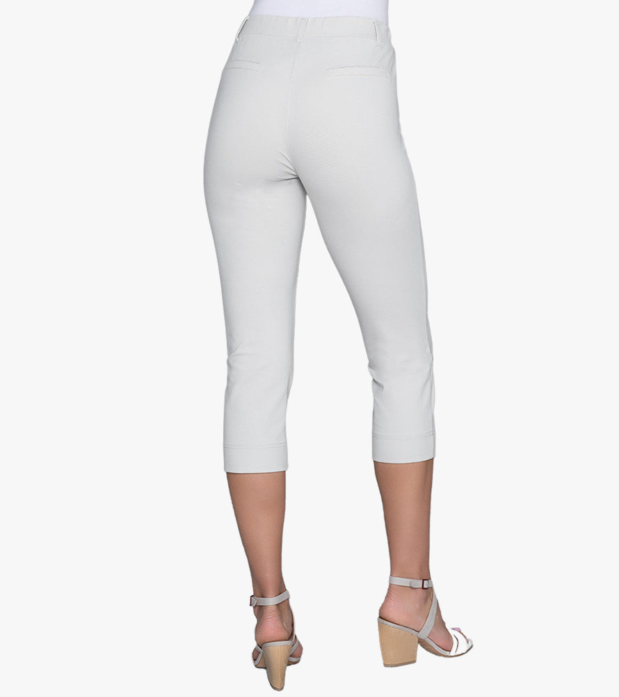 HDE Pull On Capri Pants For Women with Pockets Elastic Waist Cropped Pants  White - XL - Walmart.com