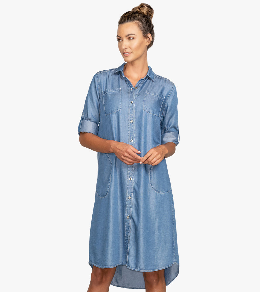 Perfect Shirt Dress | Stella Carakasi | Tencel Denim | Sustainable