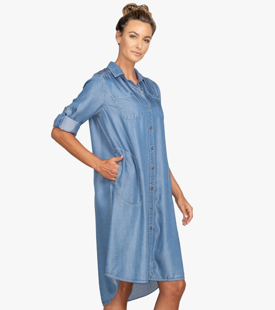 Perfect Shirt Dress | Stella Carakasi | Tencel Denim | Sustainable